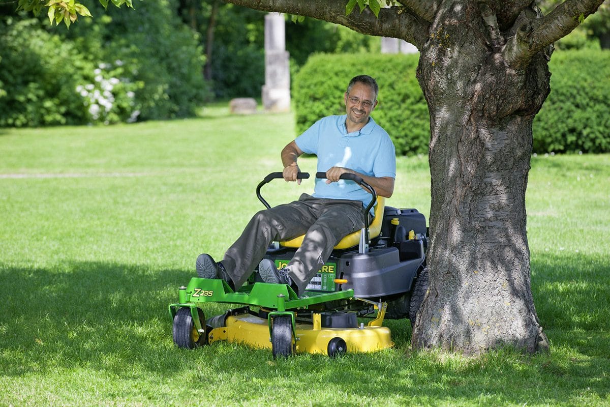 Mowing around trees hot sale